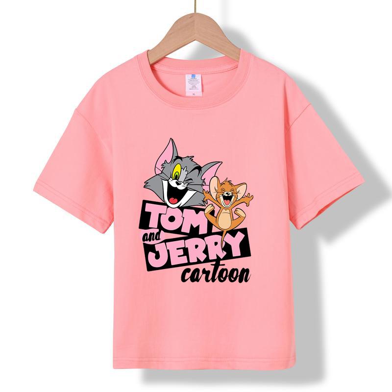 XH27 MINISO 2026 Summer New Printed Cotton Round Neck T-shirt for Children Aged 1-16, Boys and Girls