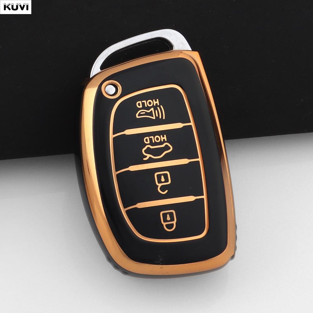 3 4 Buttons Tpu Car Smart Key Case Cover For Hyundai Tucson Santa Fe Rena Sonata Elantra Creta Ix35 Ix45 I10 I30 I40 Accessories