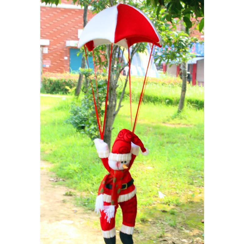 Weihnachts-Weihnachtsmann und Schneemann Hängedekorationen Aus Stoffmaterial Für Urlaubsdekoration