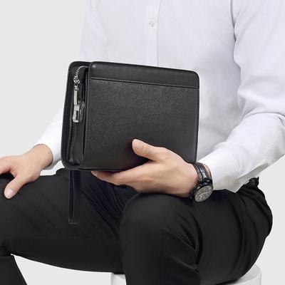 Herrenhandtasche aus echtem Leder mit Codeschloss, Premium-Touch-Clutch, Herren-Business-Clutch mit großer Kapazität