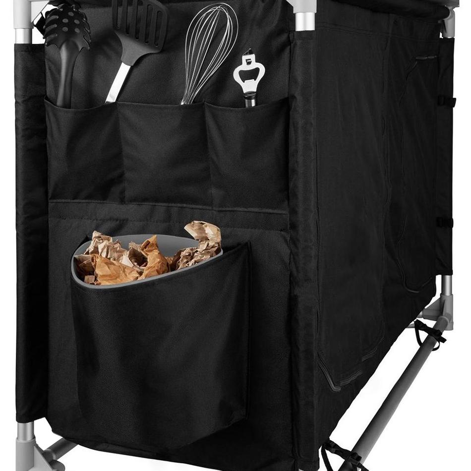Folding Outdoor Kitchen Cupboard Storage Shelf Table