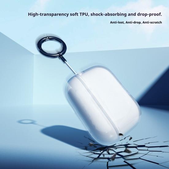 Earbud Protective Case for AirPods Pro 3 Charging Case Portable Shockproof Wireless Earphone Clear TPU Cover Protector Shell Skin