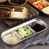 304 Edelstahl Koreanische Art Speiseteller, Goldener Dipteller Saucenplatte, Grillgeschirr Multifunktionales Geschirr