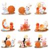 Creative Rabbit Mooncake Figurines Exquisite Micro Landscape Decoration  Easter