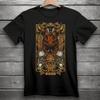 Taurus Zodiac Sign Goth Skull Unisex Black T-Shirt S-3XL