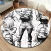 Son Goku Round Area Rug Carpet Rug For Living Room Bedroom Sofa Playroom Decor Nonslip Floor Mat
