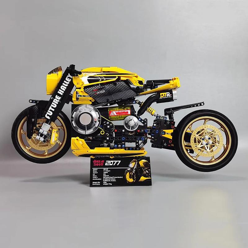 1981PCS Technical 1:5 Cyber Motorcycle Building Blocks Speed Motorbike Locomotive High Tech Bricks Toys Gift for Adult Kids
