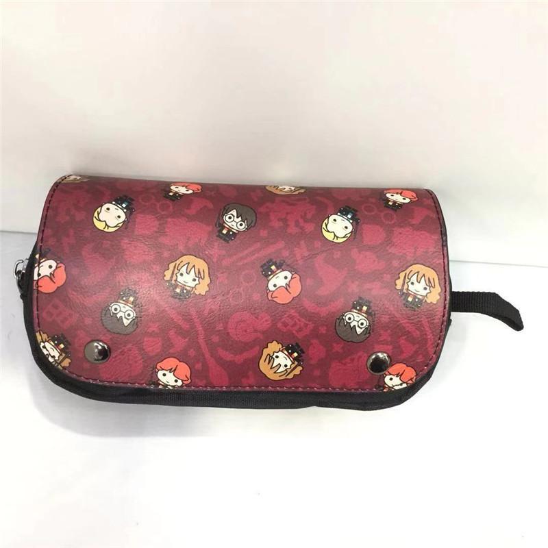 Harry Potter Zip Wallet Men Women Pu Leather Animal Pattern Card Compartments