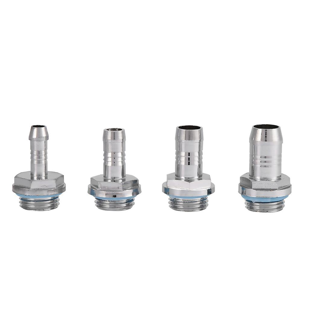 6 PCS PC Wasserkühlung Two-Touch-Fitting G1/4 Gewinde Barb Stecker für Rohr