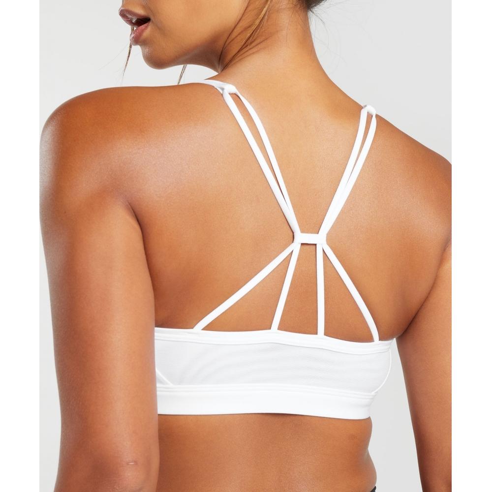 Gymshark Sutien sport cu bretele cu volan alb B6a6i Wb57