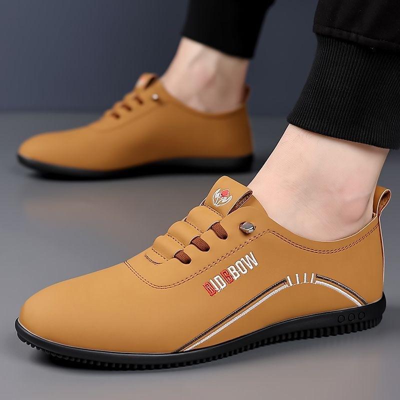 Leather shoes men's summer versatile trend one-pedal lazy non-slip soft-soled sports casual driving leather shoes