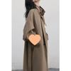 Women's Hepburn Style Mid-Length Woolen Coat - 2025 Winter Collection, Thickened and Stylish.