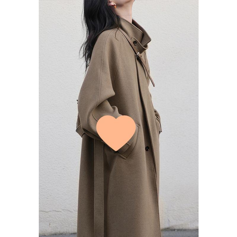 Women's Hepburn Style Mid-Length Woolen Coat - 2025 Winter Collection, Thickened and Stylish.