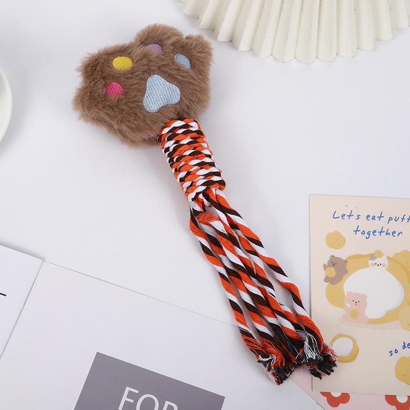 Dog & Cat Chewing Toys: Bite-Resistant Cotton Rope Knots for Interactive Play and Boredom Relief