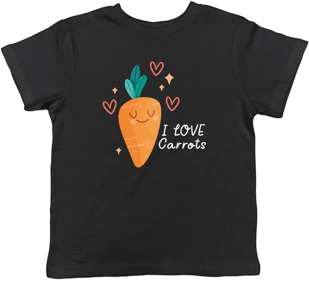 I Love Carrots Funny Veggie Vegetable Carrot Day Kids T-Shirt Boys Girls Gift