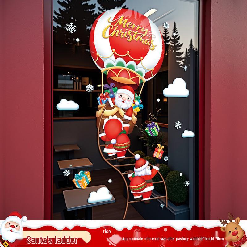 Santa Claus Window Cling Christmas Decoration Decal