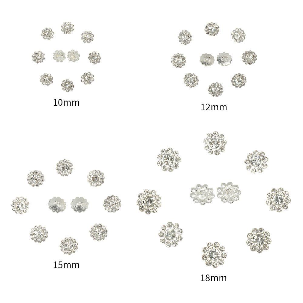 10Pcs/Set High Quality Sewing Button DIY Craft Decoration Metal Rhinestone Buttons Scrapbook Accessories Shirt Buttons