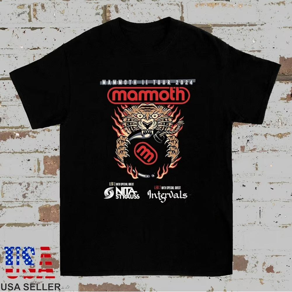 MAMMOTH WVH MAMMOTH II” ТУР 2024 Полноразмерная футболка унисекс S-5XL CG2347 XL