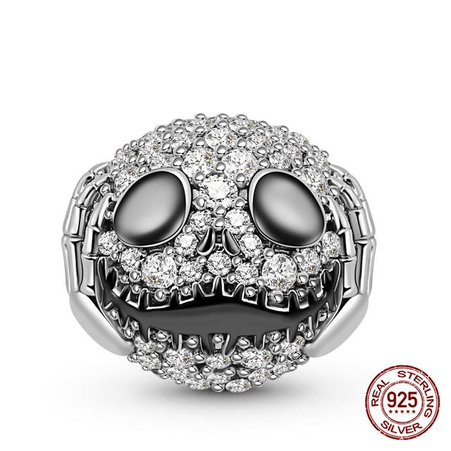 925 Sterling Silver Halloween Cartoon Pumpkin Ghost Cute Cat Beads Fit Original Fashion Bracelet Charm Women Diy Jewelry Gift