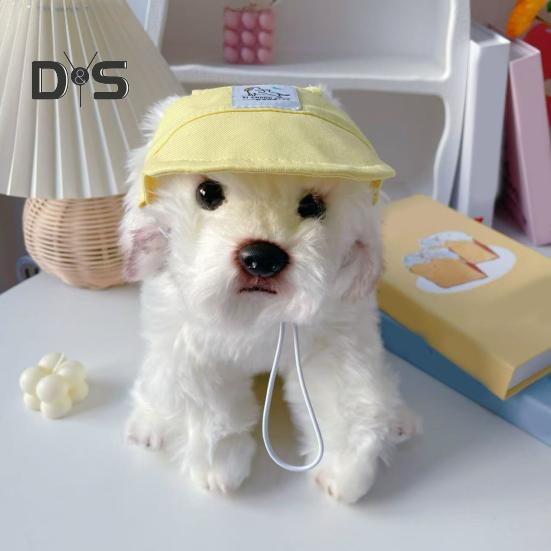 Haustier-Baseballkappe mit Ohrlöchern, verstellbarer Sonnenschutzhut für Hunde, Sommer-Schirmkappe für kleine und mittelgroße Hunde und Katzen