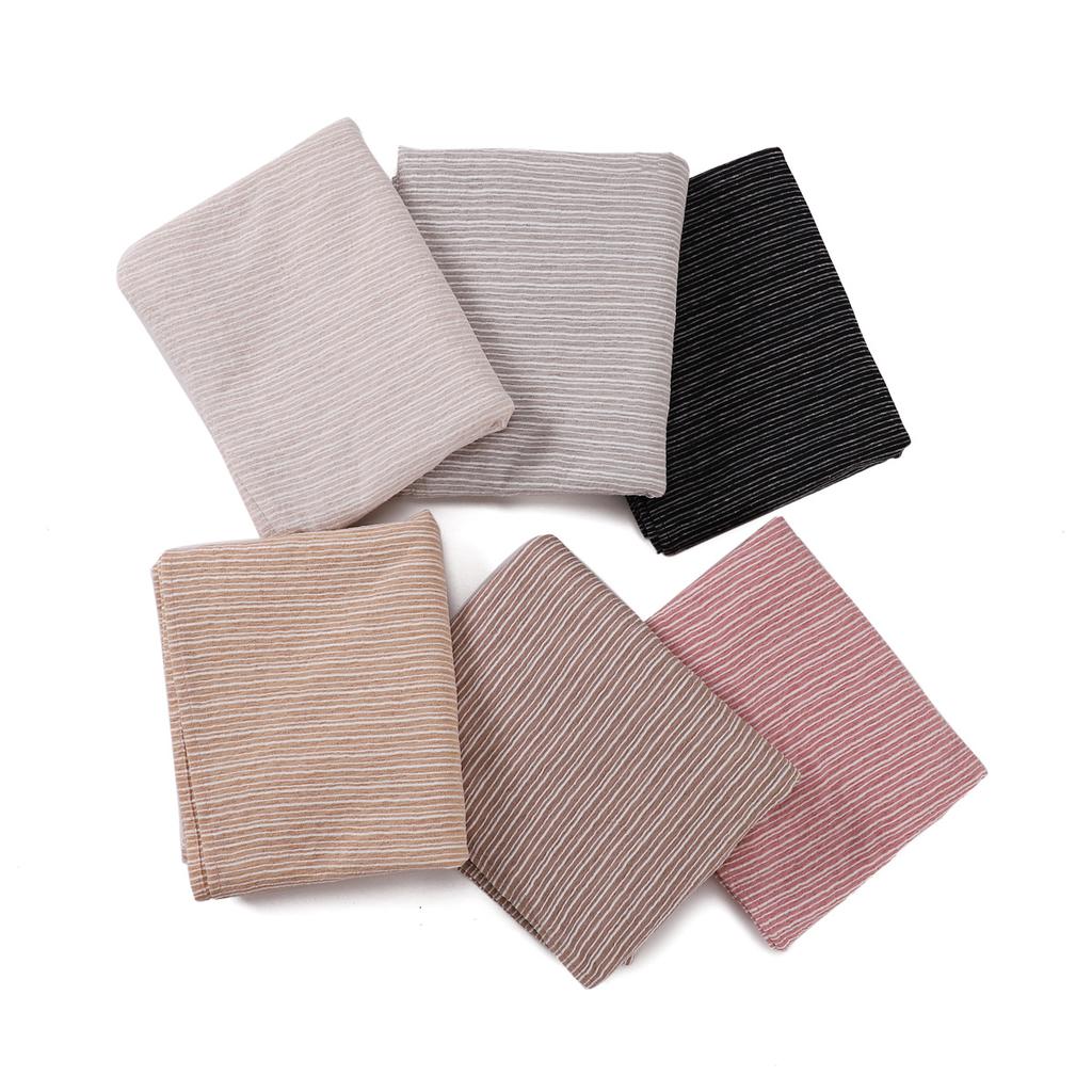 New Stripe Cotton Jersey Hijab Scarf For Women Muslim Long Shawls Headscarf Wraps Foulard Islamic Headband Turban Ramadan Hijabs
