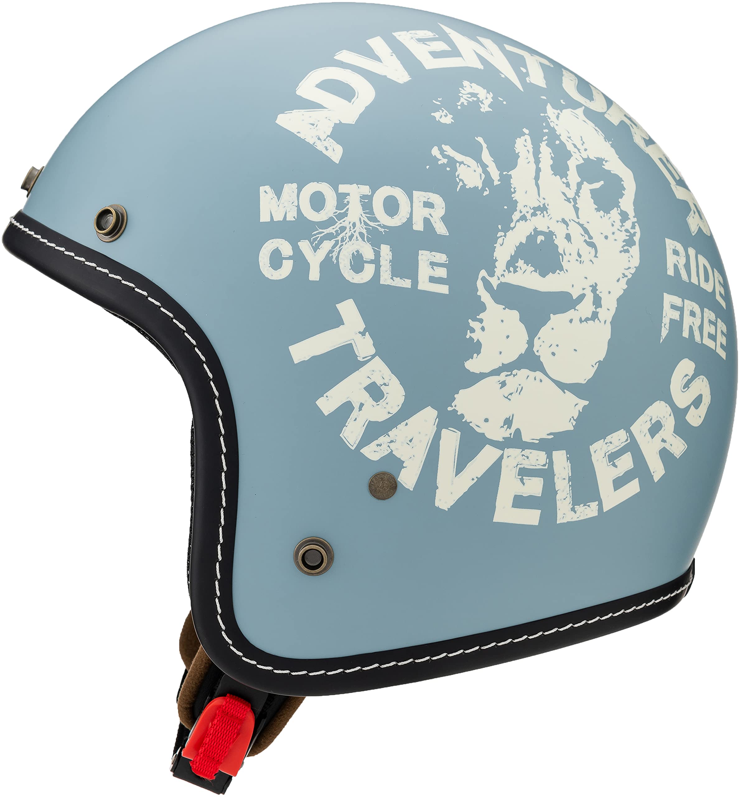 

Motorcycle Helmet Jet MCJ3 Leo Open Jet Natural Blue M Size 3005534 [Marushin Industries] (57-58cm)