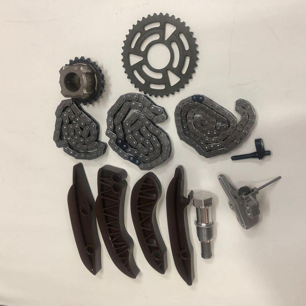 Engine Timing Kit with Chain Tensioner and Guide Rail for BMW E90, E60, F07, F11, and Mini