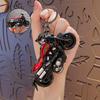 Creative Cartoon Harley Pull Back Car Keychain Pendant Chain Car Key Chain Small Pendant Ground Marketing Small Gift