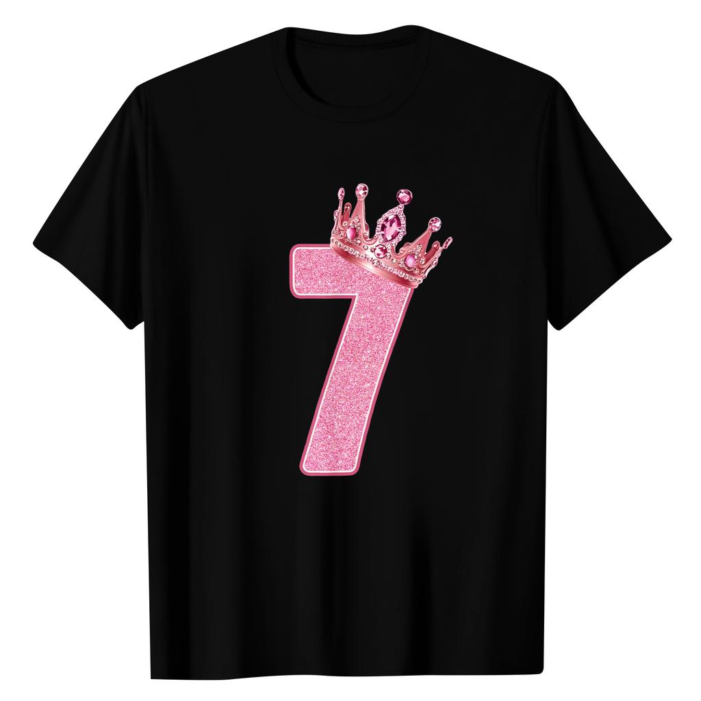 Ladies' Digital Printed Casual Round Neck Short Sleeved Top