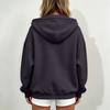 Unisex Color Zip-Up Lined Hoodie Sweatshirt for Couples