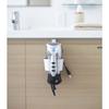 Yamazaki Hair Dryer Holder, White, Approx. W10 x D12 x H15cm (7581), Botes Hair Dryer Storage, Keeps Cords Tidy