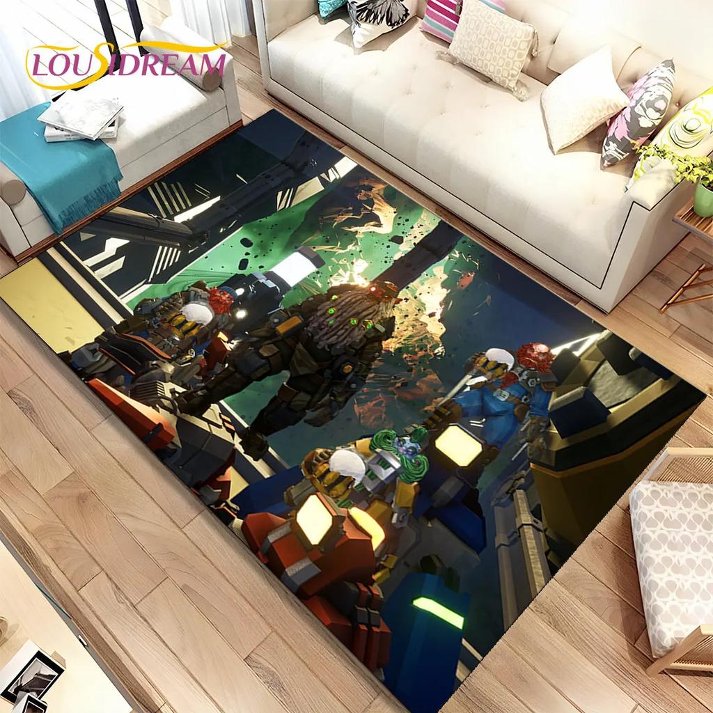 3D DRG Deep Rock Galactic Game Gamer Area Rug,Carpet Rug for Living Room Bedroom Sofa Doormat Decoration,kids Non-slip Floor Mat