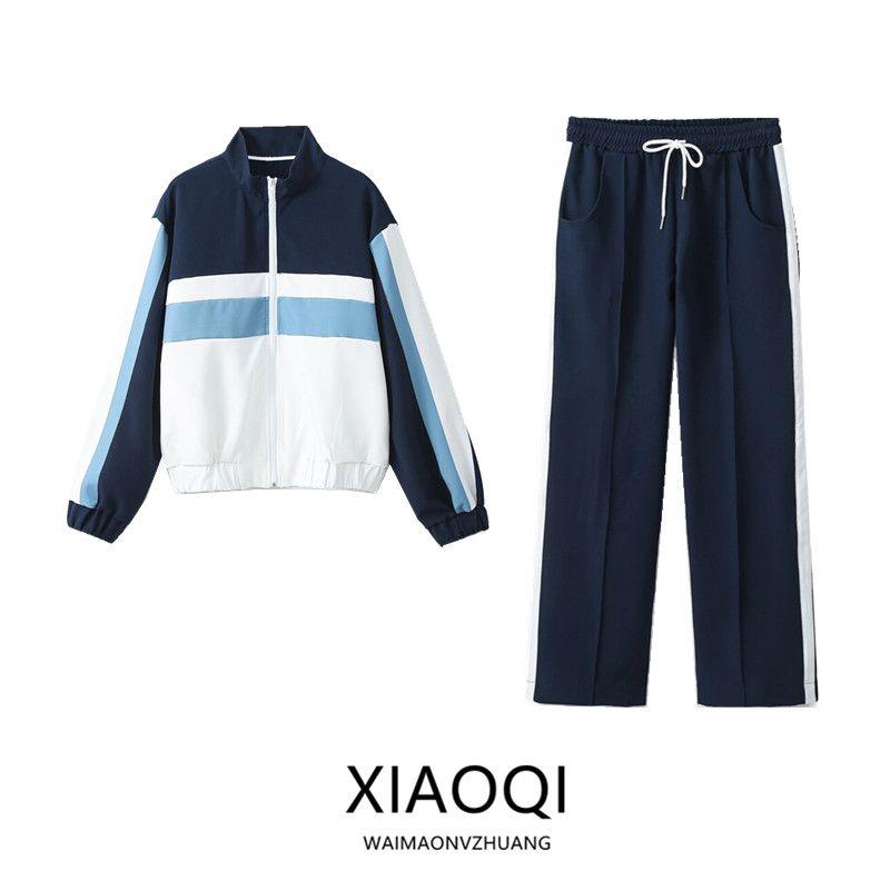 Fashion Style 2024 Spring New Women's Color Matching Suit Outwear High Waist Jogger Pants 7484122 401