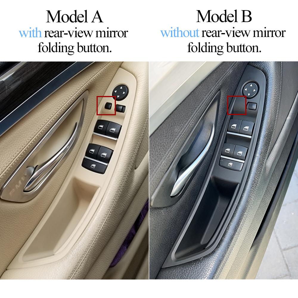 LHD Schwarze Kohlefaser Auto Armlehne Schalterblende Türgriff Abdeckung Zierleiste Für BMW 5er F10 F11 520 523 525 528 530 535