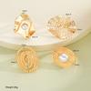 4Pcs/Set Imitation Pearl Chunky Rings For Women Vintage Geometric Irregular Hollow Gold Color CCB Ring Set Fashion Party Jewelry
