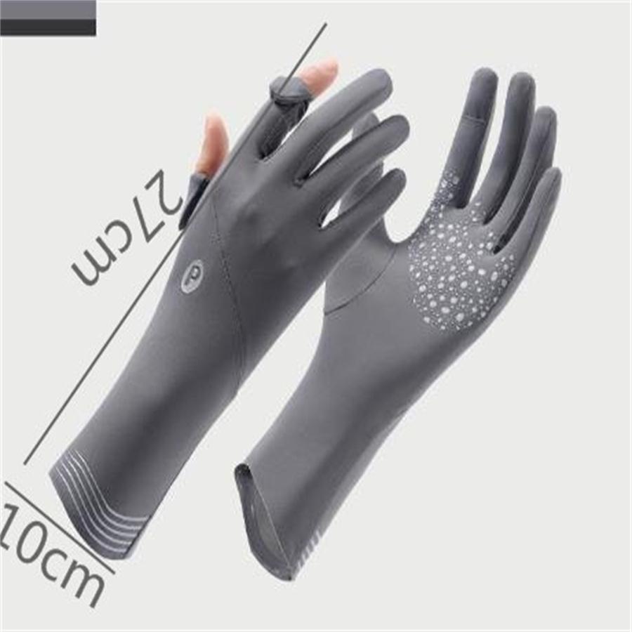 Women Long Sun Protection Gloves, UPF 50+ Ice Silk Gloves with Flip Touchscreen Fingers, Anti-Slip Grip, UV Protection for Driving, Cycling, Outdoor