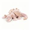 Peluche Soffice Drago Azzurro Cielo Giocattolo di Peluche da JC, Bambola Drago con Spine Colorate e Ali Bianche per Regalo di Compleanno per Bambino