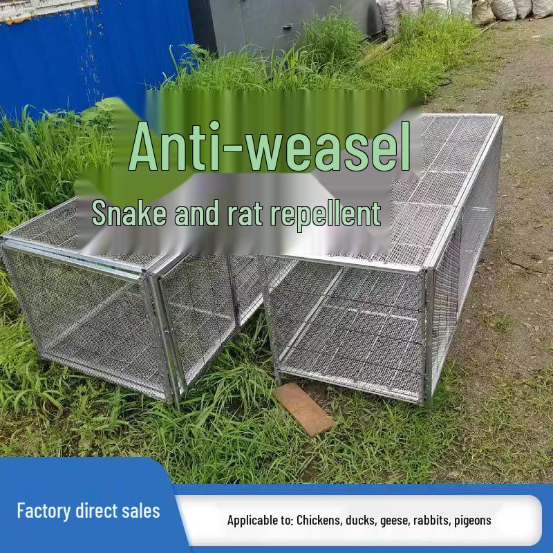 Extra Large Reinforced Chicken Coop with Anti-Weasel/Rat Wire Mesh for Poultry and Small Animals