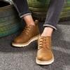 Working Shoes Men Work Boots Brown Boot Genuine Leather Boots for Men Men's Safety Shoe Dress Booty Man Casual Sneakers Ankle &