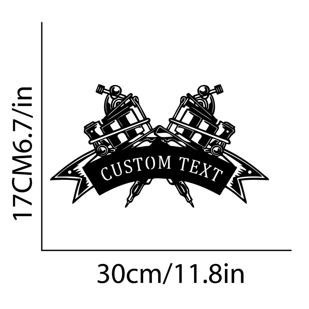 

Metal Wall Art Tattoo Machine Decor, Personalized Name Sign for Barbershop Room, Home Wall Decoration