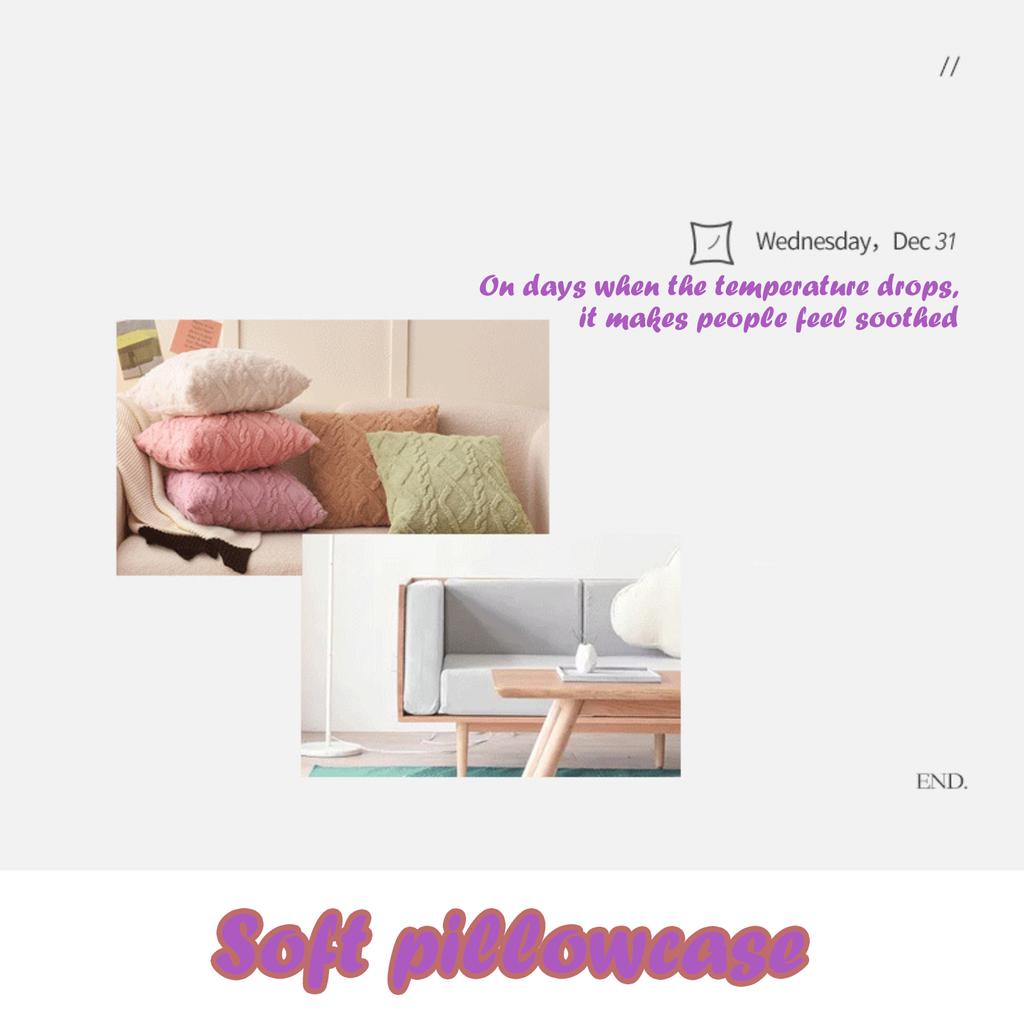 Large Cushion Cover Supersoft Corduroy Pill-ow Case Striped Decorative Pill-ow Cover For Bed Couch Sofa Spring Home Decor 45cm