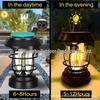 Rechargeable Solar Retro Camping Lantern - Handheld Outdoor Oil Lamp for Tents, Courtyards, and Emergencies