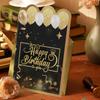 Giant Black Gold Birthday Guestbook Message Board Commemorative Card Happy Birthday Party Decor Adult Birthday Party Supplies