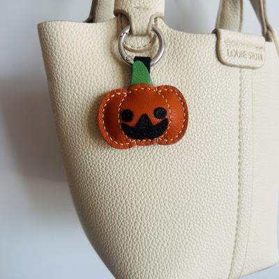 Handmade Genuine Leather Pumpkin Christmas Decoration Cute for Hanging or Giving As a Gift
