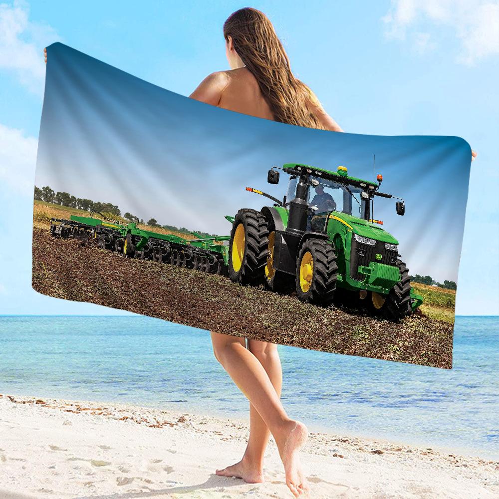 Auto Traktor Handtuch Mikrofaser Strandhandtuch Saugfähig Schnelltrocknend Weich Yoga Schwimmen Resort Bergsteigen Handtuch