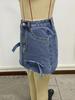 European & American 3D Bow A-line Denim Mini Skirt