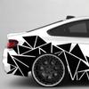 200x60cm Matt Black Creative Car Stickers SUV Truck Decoration Triangle Vinyl Decal Car Styling Stylish Stickers
