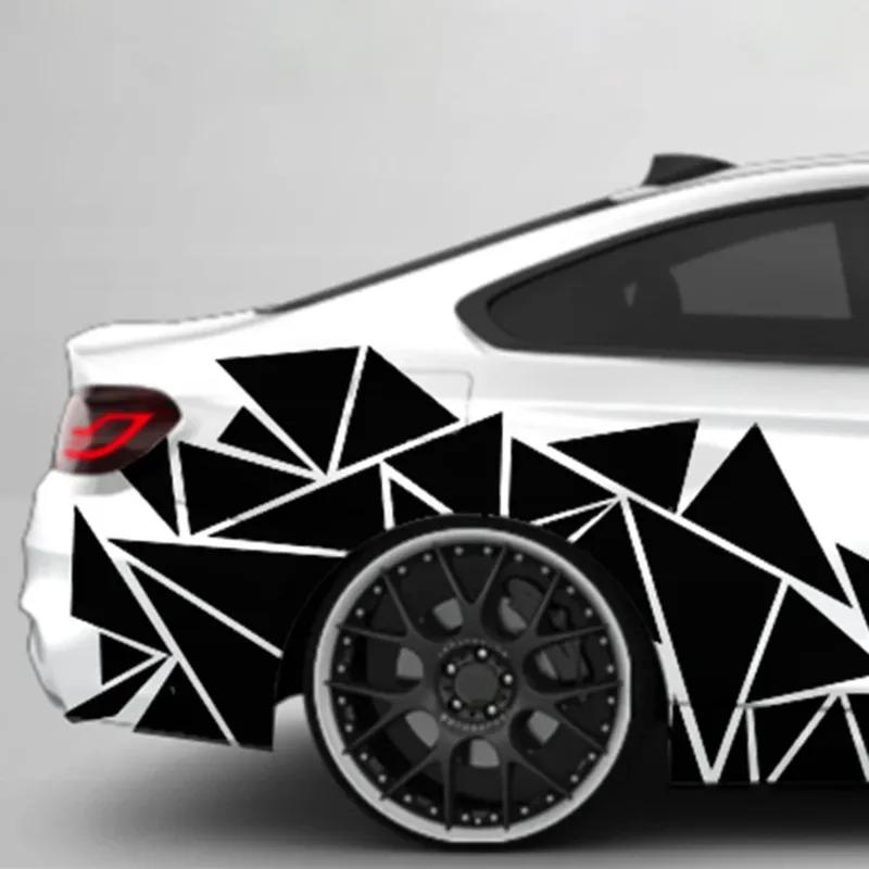 200x60cm Matt Black Creative Car Stickers SUV Truck Decoration Triangle Vinyl Decal Car Styling Stylish Stickers