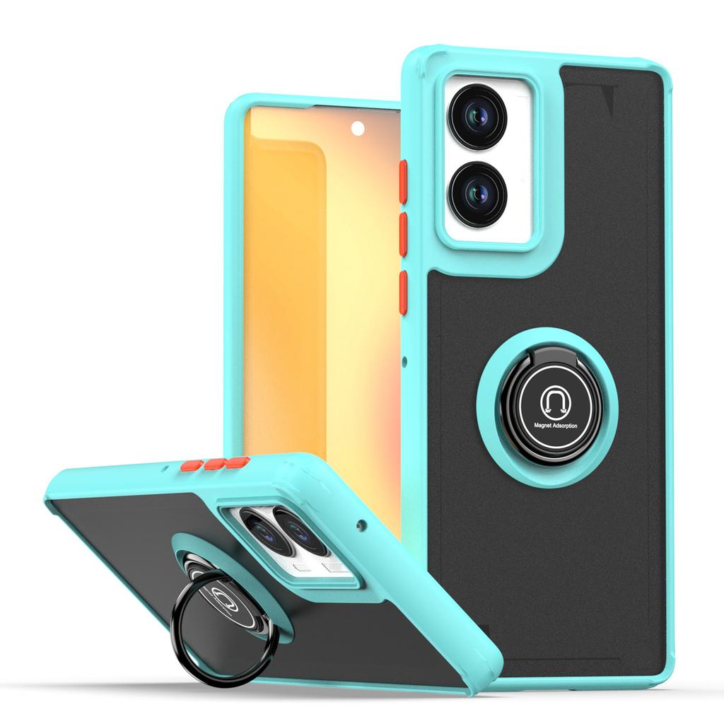 Armor Matte Case For Motorola Moto Edge 5G  Cover Ring Magnetic Holder Stand Shockproof Shell Fundas