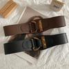 Waist Cover Women's Decorative Coat Suit Black Elastic Waistband No Punching Fashion Retro Niche Personality Belt